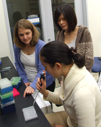 Photo of Dr. Nicole Kummer, Stormy Chamberlain, and Ivy Pin-Fang Chen