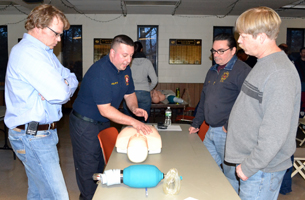 Photo of Eric Colantonio, Captain Chris Kunzelmann, Jim Speich, and Jeff Petersen