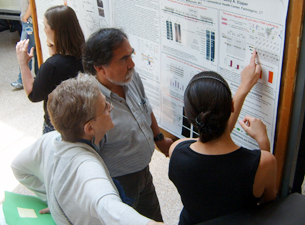 Photo of Dr. Carol Pilbeam, Leonardo Aguila and Mathilde Bonnemaison