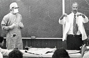 Classroom photo from the 1973 dental school yearbook