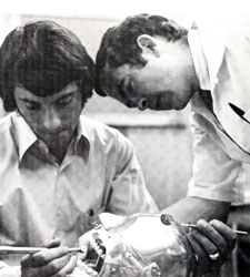 Photo of dental students from the 1973 dental school yearbook