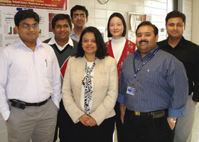 Photo of researchers with the Molecular Cardiology and Angiogenesis Lab