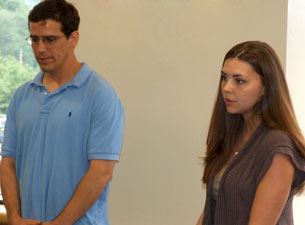 Photo of Ph.D. students William Ratzan and Katie Lowther