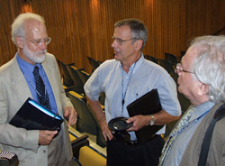 Photo of U.S. Rep. Joe Courtney emphasizes the importance of investment in research and public health initiatives at the Healthy Aging and Work forum June 7 in Keller Auditorium.