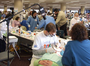 Photo of patients at the Mission of Mercy event in Middletown