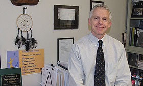 Julian Ford, associate professor of psychiatry, in his office at the Health Center.