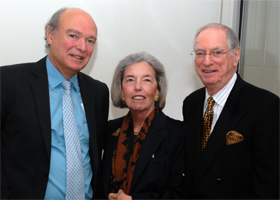Photo of Dr. Marc Lalande and Edmund and Arlene Grossman