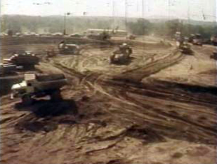 The Health Center site during the early stages of construction