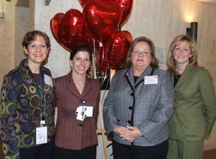 Photo of Cheryl Tafas, GeorgAnn Bona, Linda Mickelson, and Wendy Martinson