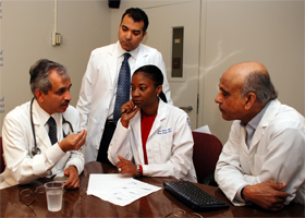 Photo of Drs. Upendra Hegde, Soheil Sam Dadras, Lori Wilson and Bijay Mukherji