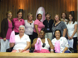 Photo of the UConn Health Center Team for the Making Strides Against Breast Cancer walk