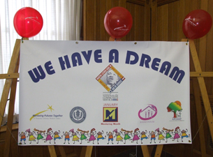 Photo of the We Have a Dream banner