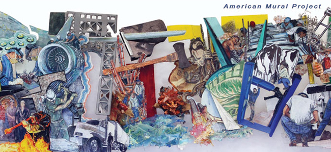 Photo of the American Mural Project’s 'Wall of America'