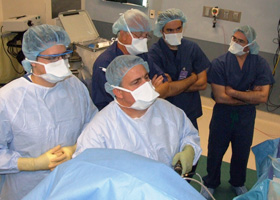 Photo of Drs. Gus Mazzocca, Joel Ferreira, Christopher Cuinard, Emilio Lopez-Vidriero and James Tasto