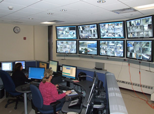 Photo of Gail Garrard and Diane Guerrara in the new public safety dispatch center