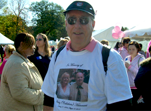 Photo of Making Strides Against Breast Cancer walk participant