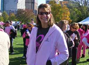 Photo of Making Strides Against Breast Cancer walk participant