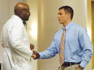 Dr. Cato T. Laurencin at the White Coat Ceremony