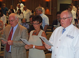Photo of Dr. William MacDonnell, Dr. Carolyn Malon and Dr. Monty MacNeil